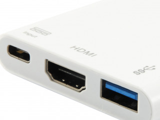 Equip Átalakító - 133461 (USB Type-C -> HDMI,USB-A, USB Type-C átalakító, apa/anya (4096x2160 @ 30 Hz, PD)) PC