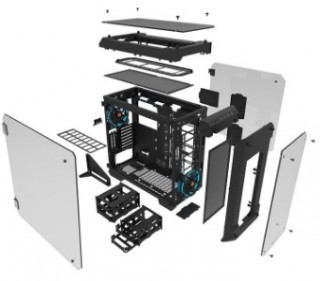 Thermaltake View 71 TG (Edzett üveg) - Fekete PC