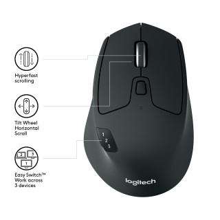 Logitech M720 Triathlon [Vez.nélküli] - Fekete PC