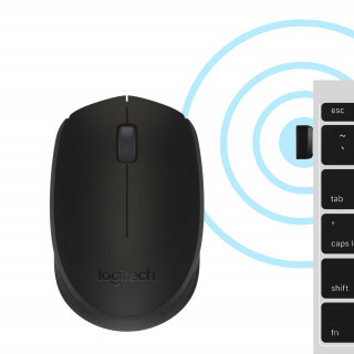 Logitech B170 Vezeték nélküli Egér - Fekete PC