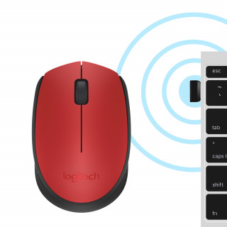 Logitech M171 Optical [Vez.nélküli] - Piros PC