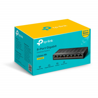 TP-Link LS1008G LiteWave 8-Port Gigabit Desktop Switch  PC