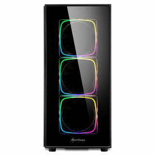 Sharkoon TG6 RGB Tempered Glass Black PC