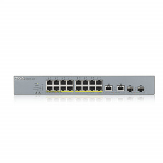 ZyXEL GS1350-18HP 16x GbE LAN PoE (250W) 2x GbE RJ45/SFP Combo port smart menedzselhető CCTV PoE switch PC