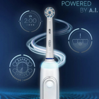 Oral-B Genius X 20000 Sensitive tokkal és pótfejekkel fehér elektromos fogkefe szett Otthon