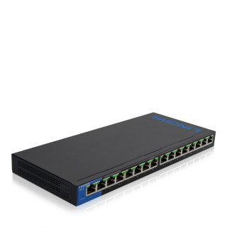 Linksys SMB LGS116P 16port POE+ 10/100/1000Mbps LAN nem menedzselhető asztali Switch PC