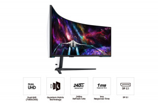 SAMSUNG 57" 4K UWHD VA 32:9 1ms monitor (LS57CG952NUXEN) PC