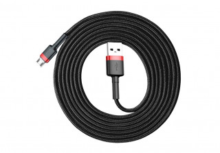 Baseus Cafule USB - MicroUSB adat, töltőkábel 2.4A 2m (Fekete-Piros) (CAMKLF-B91) PC