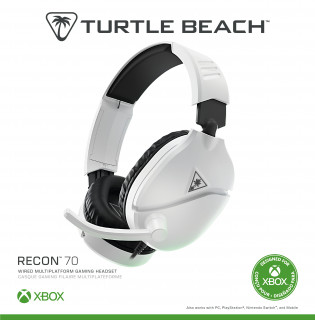 Turtle Beach RECON 70X gaming fejhallgató - Fehér (TBS-2001-15) PC