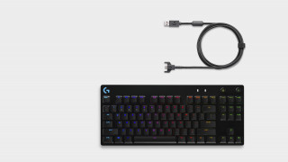 LOGITECH G Pro Lightspeed RGB mechanikus gaming vezetékes TKL HUN billentyűzet - Fekete (Gravírozott) (920-009426) PC