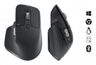 LOGITECH MX Master 3S vezeték nélküli egér - Grafitszürke (910-006559) PC