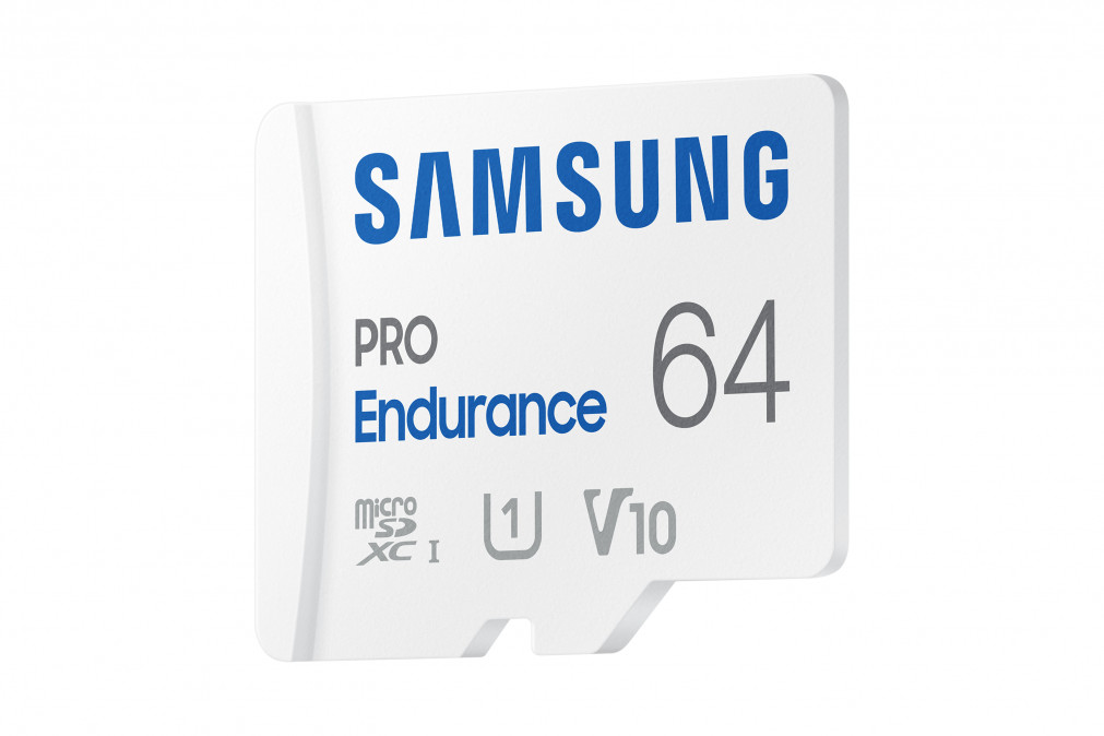 SAMSUNG Memóriakártya, PRO Endurance microSD kártya 64GB, CLASS 10, UHS-I (SDR104), + SD Adapter, R100/W30 PC