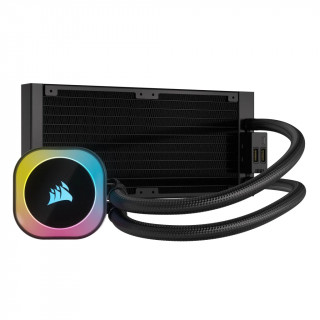 CORSAIR CPU hűtő iCUE LINK H100i RGB AIO (vízhűtés), 2 Ventilátorots, LGA1700 támogatással, fekete PC