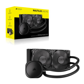 CORSAIR CPU hűtő NAUTILUS 240 RS Liquid CPU Cooler (vízhűtés), 2 Ventilátoros, LGA1700 és LGA1851 támogatással, fekete PC