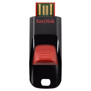 Sandisk 64GB USB2.0 Cruzer Edge Fekete-Piros (114926) Flash Drive PC