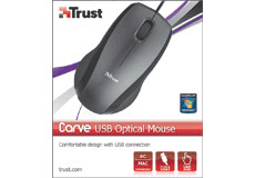 Trust Carve USB fekete egér PC