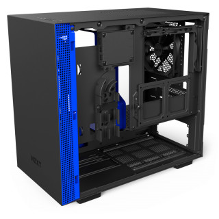 NZXT H200I Fekete-Kék (Táp nélküli) ablakos mini-ITX ház PC