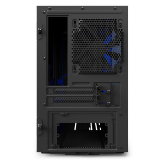 NZXT H200I Fekete-Kék (Táp nélküli) ablakos mini-ITX ház PC