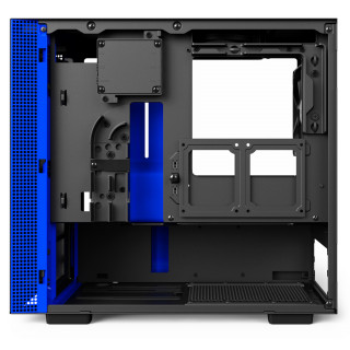 NZXT H200I Fekete-Kék (Táp nélküli) ablakos mini-ITX ház PC