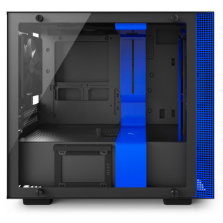 NZXT H200I Fekete-Kék (Táp nélküli) ablakos mini-ITX ház PC