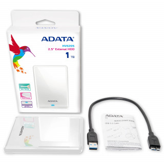 ADATA AHV620S 2,5" 1TB USB3.1 fehér külső winchester PC