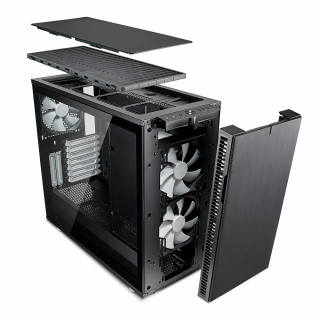 Fractal Design Define R6 TG Fekete ablakos (Táp nélküli) E-ATX ház PC