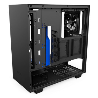 NZXT H500 Fekete-Kék (Táp nélküli) ablakos ATX ház PC