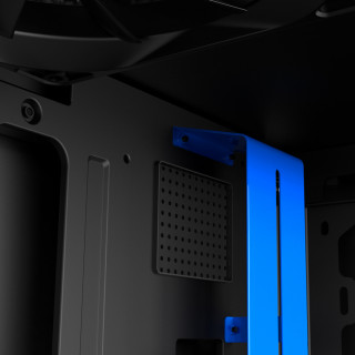 NZXT H500I Fekete-Kék (Táp nélküli) ablakos ATX ház PC