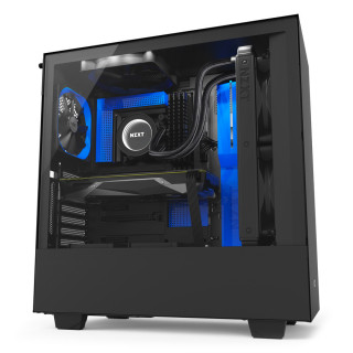 NZXT H500I Fekete-Kék (Táp nélküli) ablakos ATX ház PC