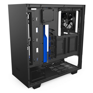 NZXT H500I Fekete-Kék (Táp nélküli) ablakos ATX ház PC