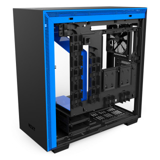 NZXT H700 Fekete-Kék (Táp nélküli) ablakos ATX ház PC