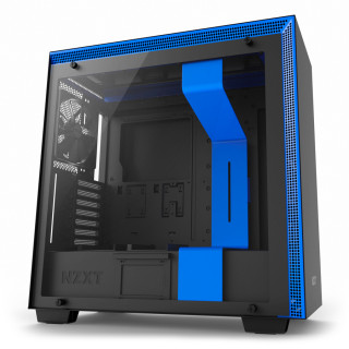 NZXT H700 Fekete-Kék (Táp nélküli) ablakos ATX ház PC