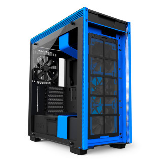 NZXT H700 Fekete-Kék (Táp nélküli) ablakos ATX ház PC