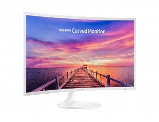 Samsung 31,5" C32F391FWU LED HDMI Display port ívelt kijelzős fehér monitor PC