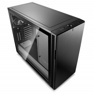 Fractal Design Define R6 USB-C Blackout TG Fekete ablakos (Táp nélküli) E-ATX ház PC