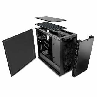 Fractal Design Define R6 USB-C Blackout Fekete (Táp nélküli) E-ATX ház PC