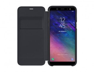 Samsung Galaxy A6 flip cover tok, Fekete Mobil