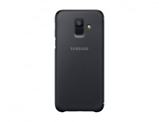 Samsung Galaxy A6 flip cover tok, Fekete Mobil