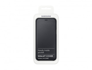 Samsung Galaxy A6 flip cover tok, Fekete Mobil