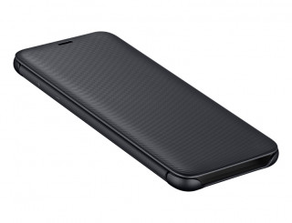 Samsung Galaxy A6 flip cover tok, Fekete Mobil