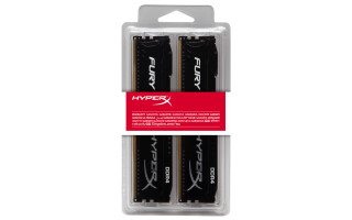 Kingston 16GB/3200MHz DDR-4 1Rx8 HyperX FURY fekete (Kit 2db 8GB) (HX432C18FB2K2/16) memória PC