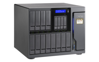 16-Bay NAS, AMD Ryzen 3 1200 4-core 3.1GHz (max 3.4GHz), 4GB DDR4 RAM (max 64GB PC