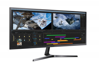 Samsung LED 34.1", 21:9, VA panel, J550, 3440x1440, VESA 100x100, HDMI Kábel, Ké PC