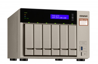 6-Bay NAS, AMD RX-421BD 2.1~3.4 GHz, 4GB DDR4 RAM (max 64GB) , 6x 2.5"/3.5" + 2x PC