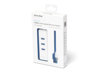 TP-Link UE330 USB 3.0 to Gigabit Ethernet Network Adapter, 3-Port USB 3.0 HUB PC