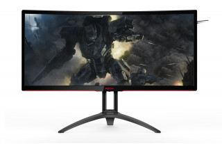 AOC AG352UCG6 Gaming ívelt 120Hz MVA 35" 3440x1440, 21:9, 300 cd/m2, 4ms, VGA, HDMI, DP, 2xUSB, hangszóró PC