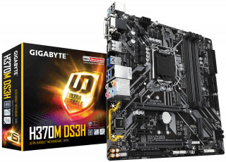 Gigabyte Alaplap - Intel H370M DS3H S1151 (H370, 4xDDR4 2666MHz, 3xPCI-E, 1xGBE LAN, RAID, 6xSATA3, M.2, 6xUSB2.0) PC