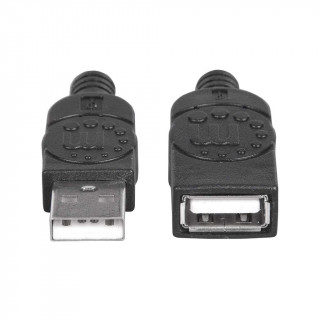 Manhattan Kábel - USB hosszabbító kábel (USB2.0, 180cm, Fekete) PC