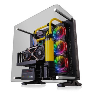 Thermaltake Core P3 Tempered Glass Curved Edition táp nélküli ATX számítógépház fekete PC