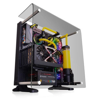 Thermaltake Core P3 Tempered Glass Curved Edition táp nélküli ATX számítógépház fekete PC